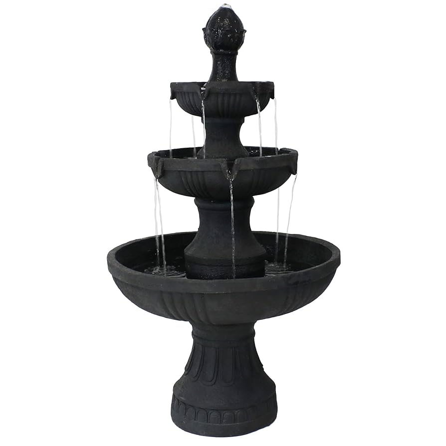 絵画 water fountain Sunnydaze Decor 80-in H Fiberglass Water Tiered Outdoor